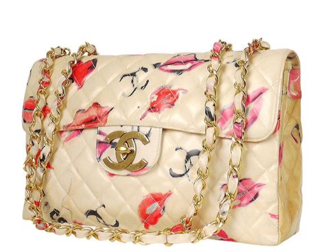 chanel lipstick print flap bag|chanel flap bag history.